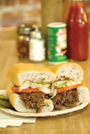 Melt-in-your-mouth roast beef po-boy from Pastime.